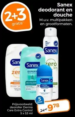Trekpleister Sanex Deodorant en Douche aanbieding