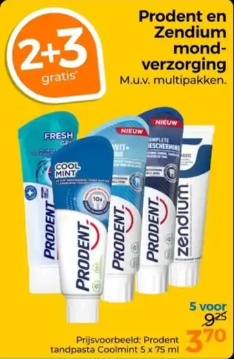 Trekpleister Prodent en Zendium Mondverzorging aanbieding
