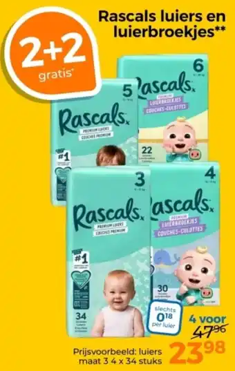 Trekpleister Rascals luiers en Luierbroekjes aanbieding