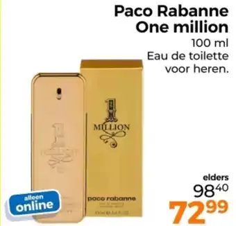 Trekpleister Paco Rabanne One million aanbieding