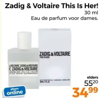 Trekpleister Zadig & Voltaire This Is Her! aanbieding