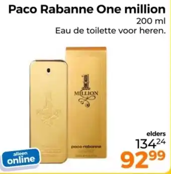 Trekpleister Paco Rabanne One million aanbieding