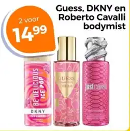 Trekpleister Guess, DKNY en Roberto Cavalli bodymist aanbieding
