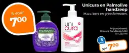 Trekpleister Unicura en Palmolive handzeep aanbieding