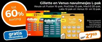 Trekpleister Gillette en Venus navulmesjes L pak aanbieding