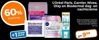 Trekpleister L'Oréal Paris, Garnier, Nivea, Olay en Biodermal dag en aanbieding