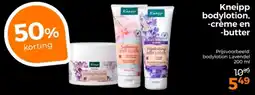 Trekpleister Kneipp bodylotion, crème en butter aanbieding