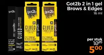 Trekpleister Got2b 2 in 1 gel Brows & Edges aanbieding
