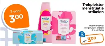 Trekpleister Trekpleister menstruatie artikelen aanbieding