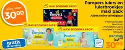 Trekpleister Pampers luiers en luierbroekjes maxi pack aanbieding