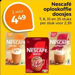 Trekpleister Nescafé oploskoffie doosjes aanbieding