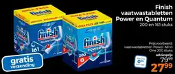 Trekpleister Finish Vaatwastabletten Power en Quantum aanbieding