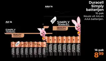 Trekpleister Duracell Simply batterijen aanbieding
