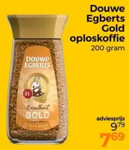 Trekpleister Douwe Egberts Gold oploskoffie aanbieding