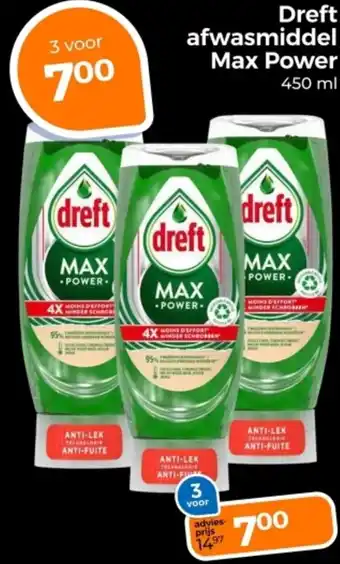 Trekpleister Dreft afwasmiddel Max Power aanbieding