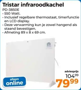 Trekpleister Tristar Infraroodkachel PD-3850E aanbieding