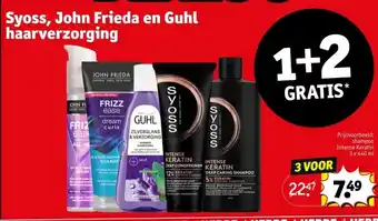 Kruidvat Syoss, John Frieda en Guhl haarverzorging aanbieding
