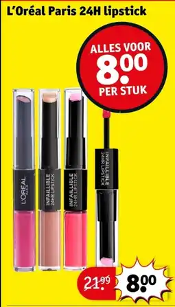 Kruidvat L'Oréal Paris 24H lipstick aanbieding