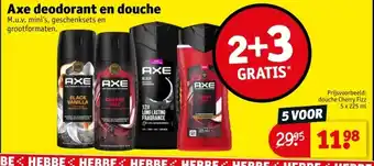 Kruidvat Axe deodorant en douche aanbieding