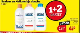 Kruidvat Sanicur en Melkmeisje douche aanbieding