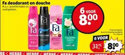 Kruidvat Fa deodorant en douche aanbieding