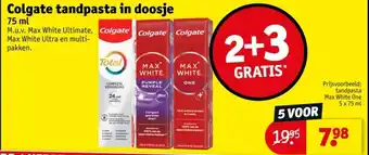 Kruidvat Colgate tandpasta in doosje aanbieding
