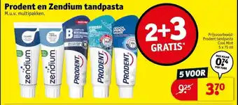 Kruidvat Prodent en Zendium tandpasta aanbieding