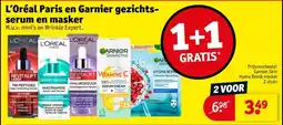 Kruidvat L'Oréal Paris en Garnier gezichts- serum en masker aanbieding
