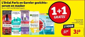 Kruidvat L'Oréal Paris en Garnier gezichts- serum en masker aanbieding