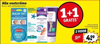 Kruidvat Alle voetcréme aanbieding