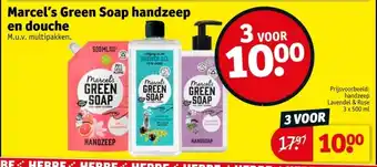 Kruidvat Marcel's Green Soap handzeep en douche aanbieding