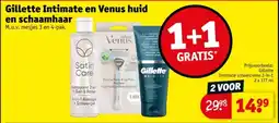 Kruidvat Gillette Intimate en Venus huid en schaamhaar aanbieding