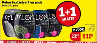 Kruidvat Dylon textielverf en pods aanbieding