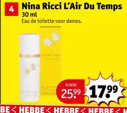 Kruidvat Nina Ricci L'Air Du Temps aanbieding