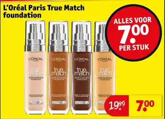 Kruidvat L'Oréal Paris True Match foundation aanbieding