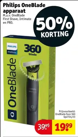 Kruidvat Philips OneBlade apparaat aanbieding