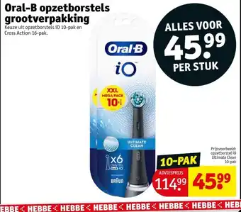 Kruidvat Oral-B opzetborstels grootverpakking aanbieding