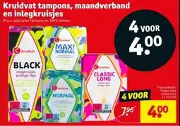 Kruidvat Kruidvat tampons, maandverband en inlegkruisjes aanbieding