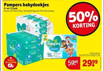 Kruidvat Pampers babydoekjes aanbieding