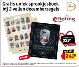 Kruidvat Gratis uniek sprookjesboek bij 2 vellen decemberzegels aanbieding