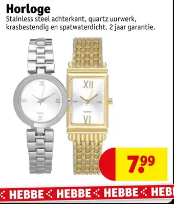 Kruidvat Horloge aanbieding