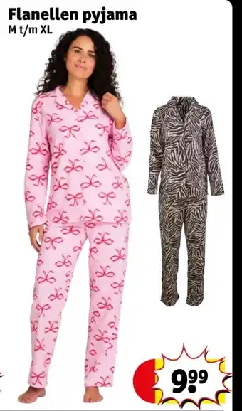 Kruidvat Flanellen pyjama aanbieding