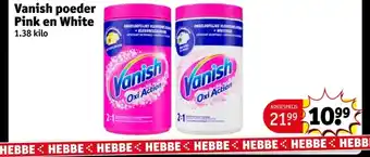Kruidvat Vanish poeder Pink en White aanbieding