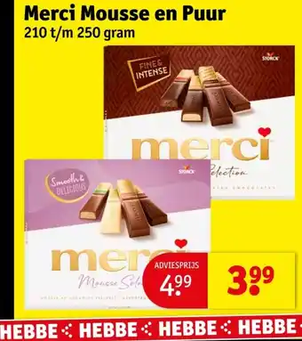 Kruidvat Merci Mousse en Puur aanbieding