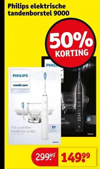 Kruidvat Philips elektrische tandenborstel 9000 aanbieding