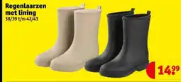 Kruidvat Regenlaarzen met lining aanbieding