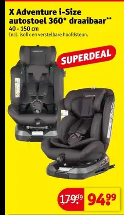 Kruidvat X Adventure i-Size autostoel 360° draaibaar aanbieding