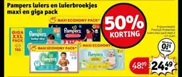 Kruidvat Pampers luiers en luierbroekjes maxi en giga pack aanbieding