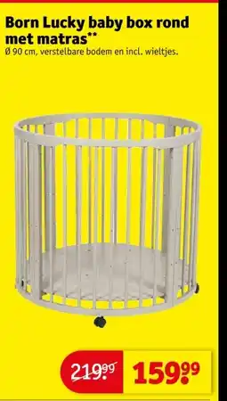 Kruidvat Born Lucky baby box rond met matras aanbieding