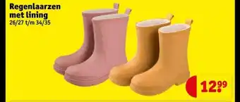 Kruidvat Regenlaarzen met lining aanbieding